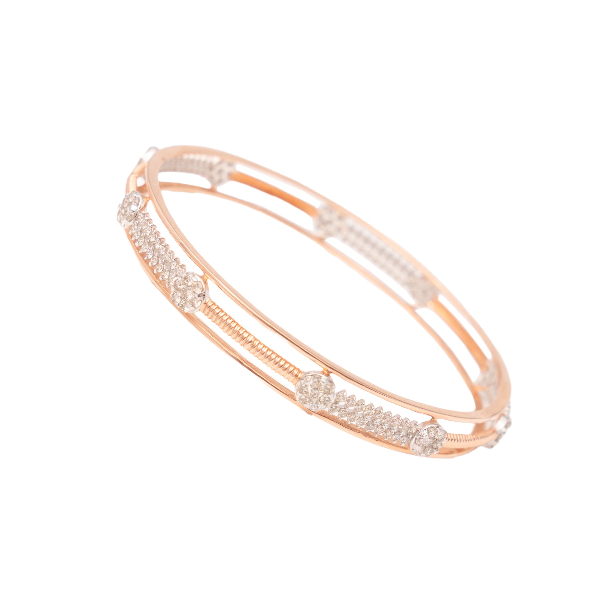 Precious Setting Diamond Bangles
