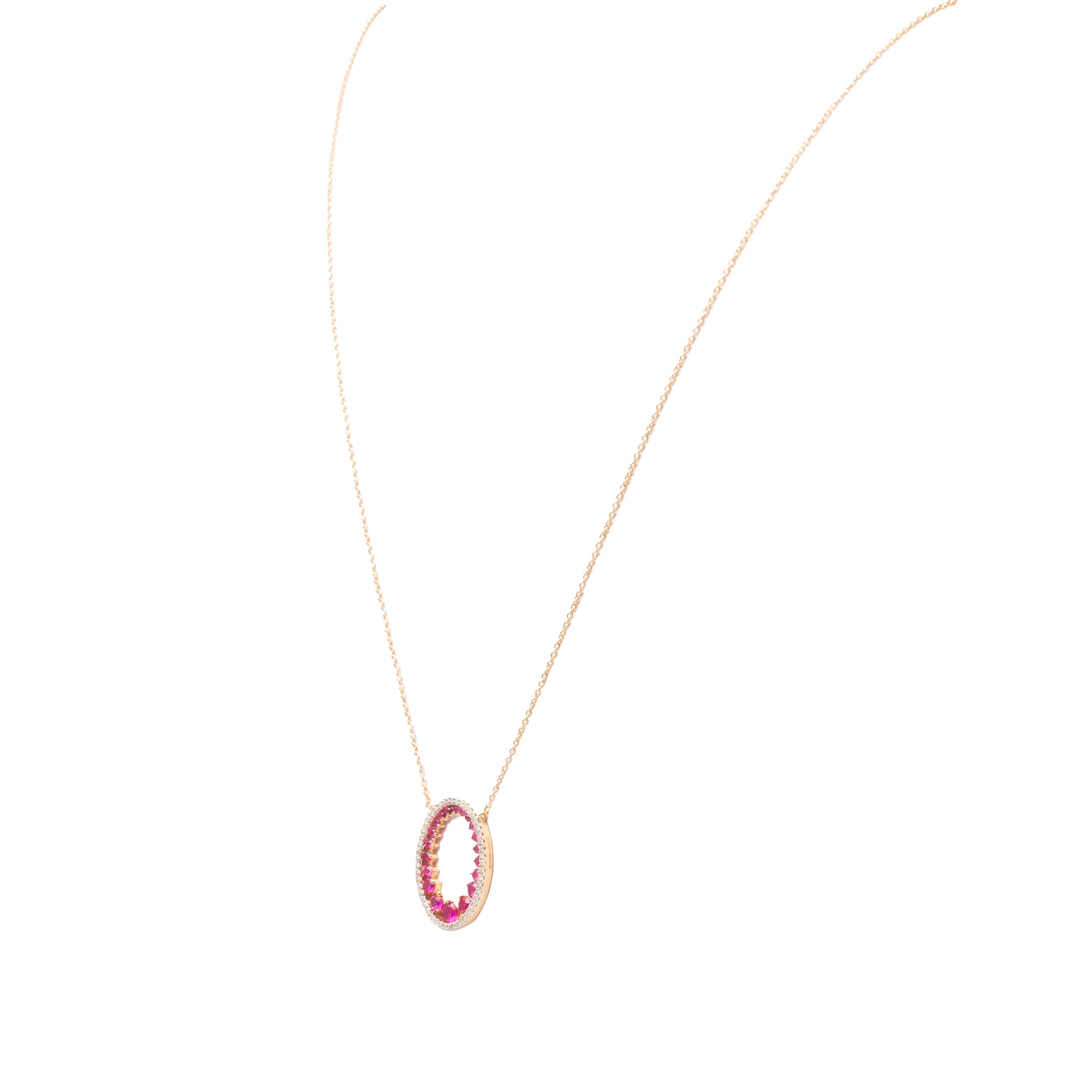 Twinkling Ruby Diamond Chains