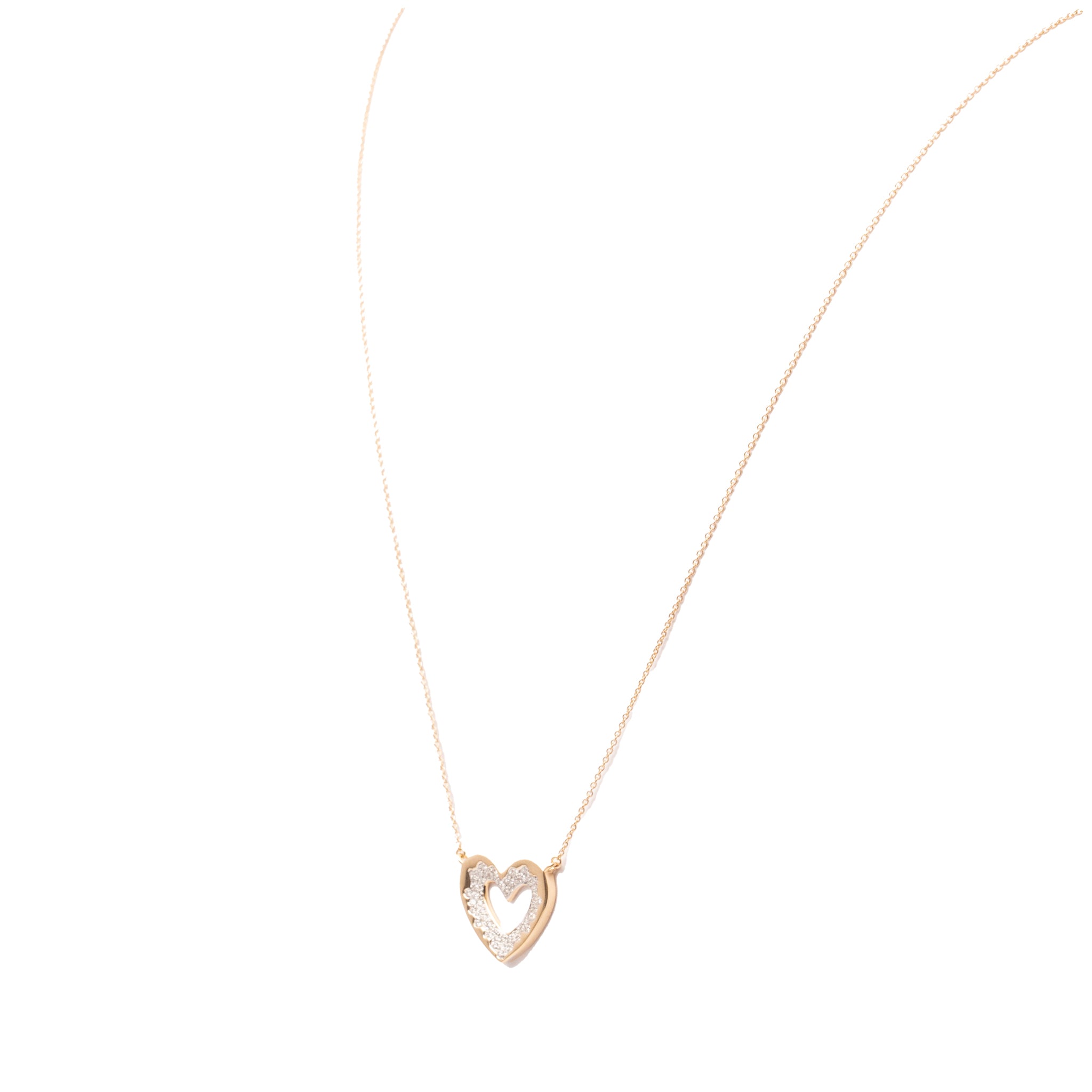 Glittering Diamond Heart Chains