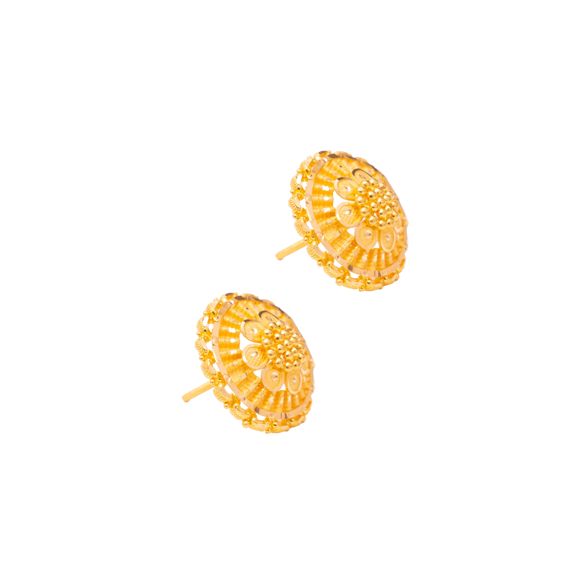 Traditional Stud Gold Earrings