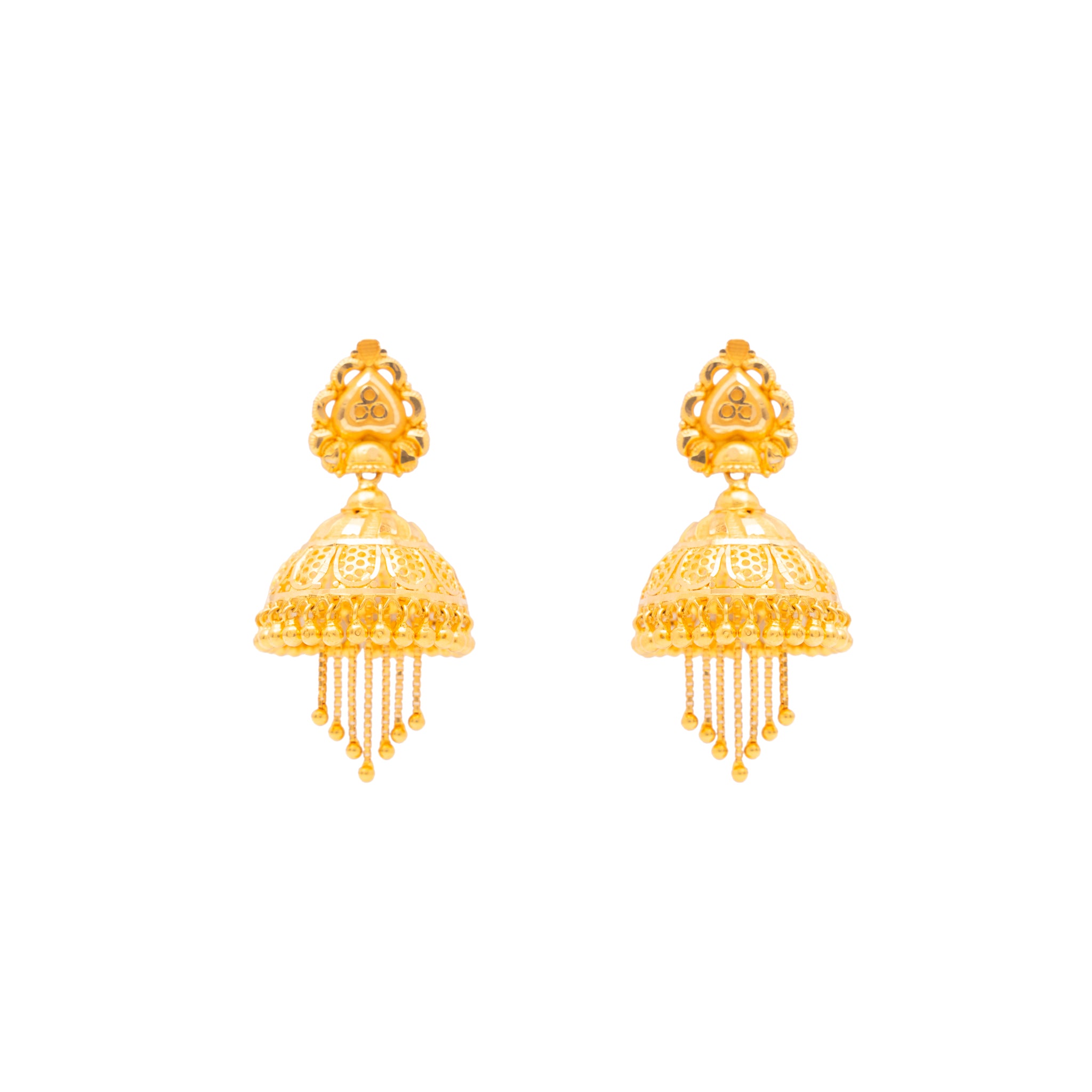 Festive Finesse Gold Earrings