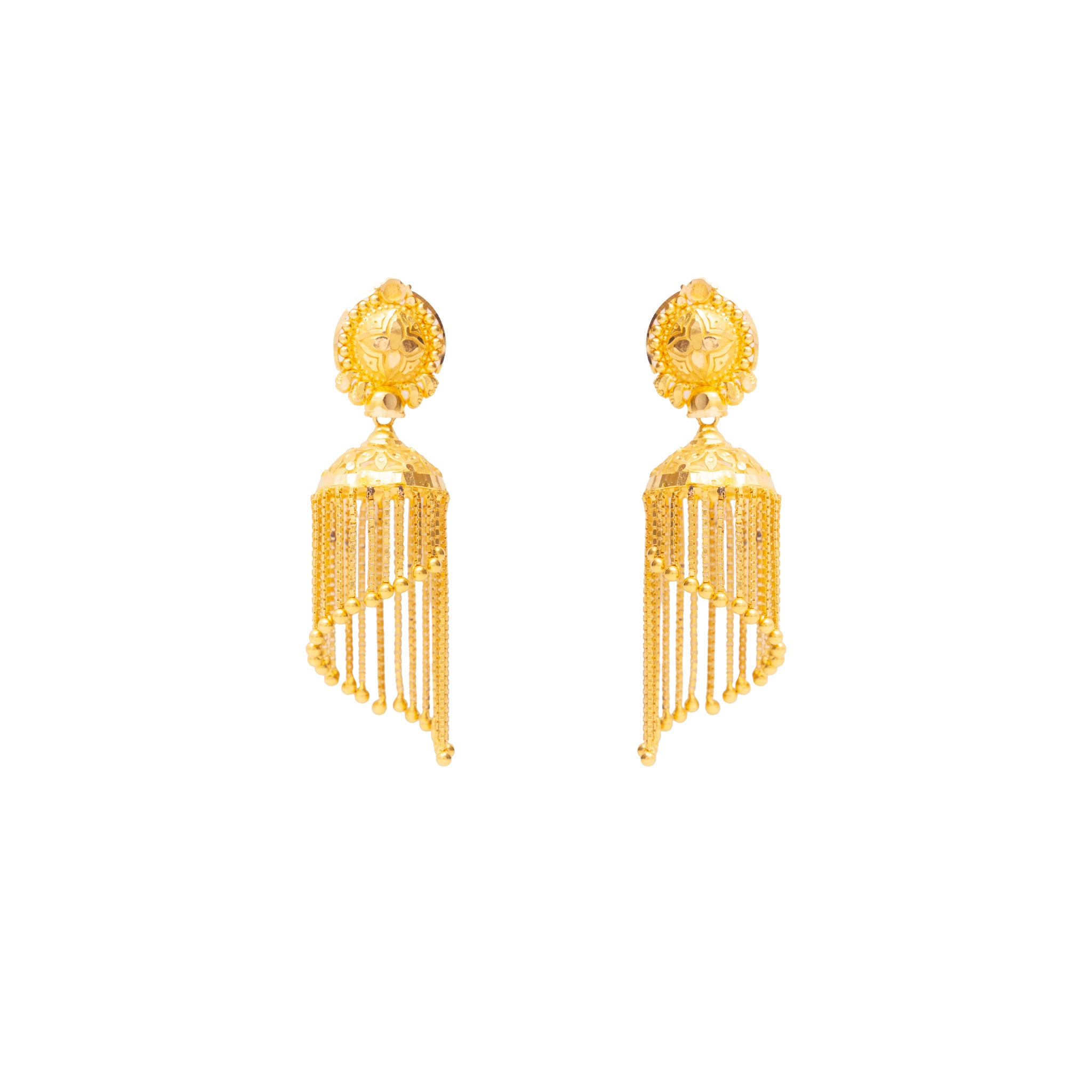 Traditional Jhumka Gold Earrings