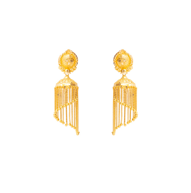 Traditional Jhumka Gold Earrings