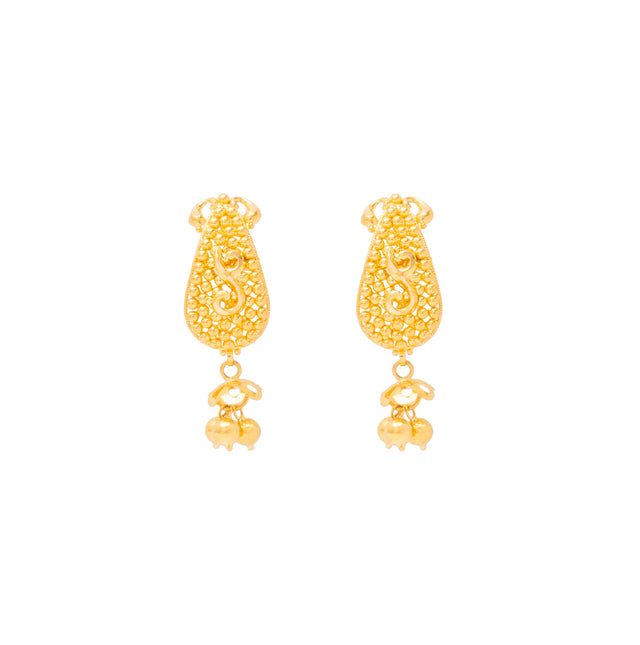 Dazzling Mesh Gold Earrings