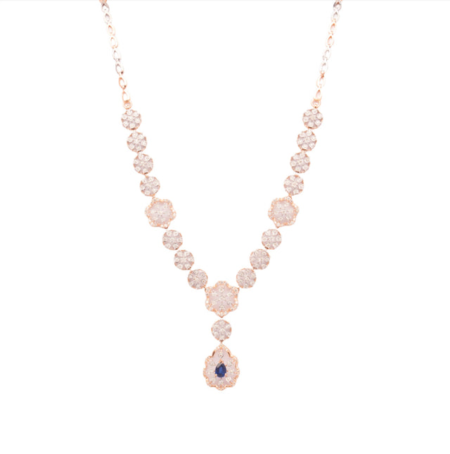 Alluring Floral Diamond Necklace