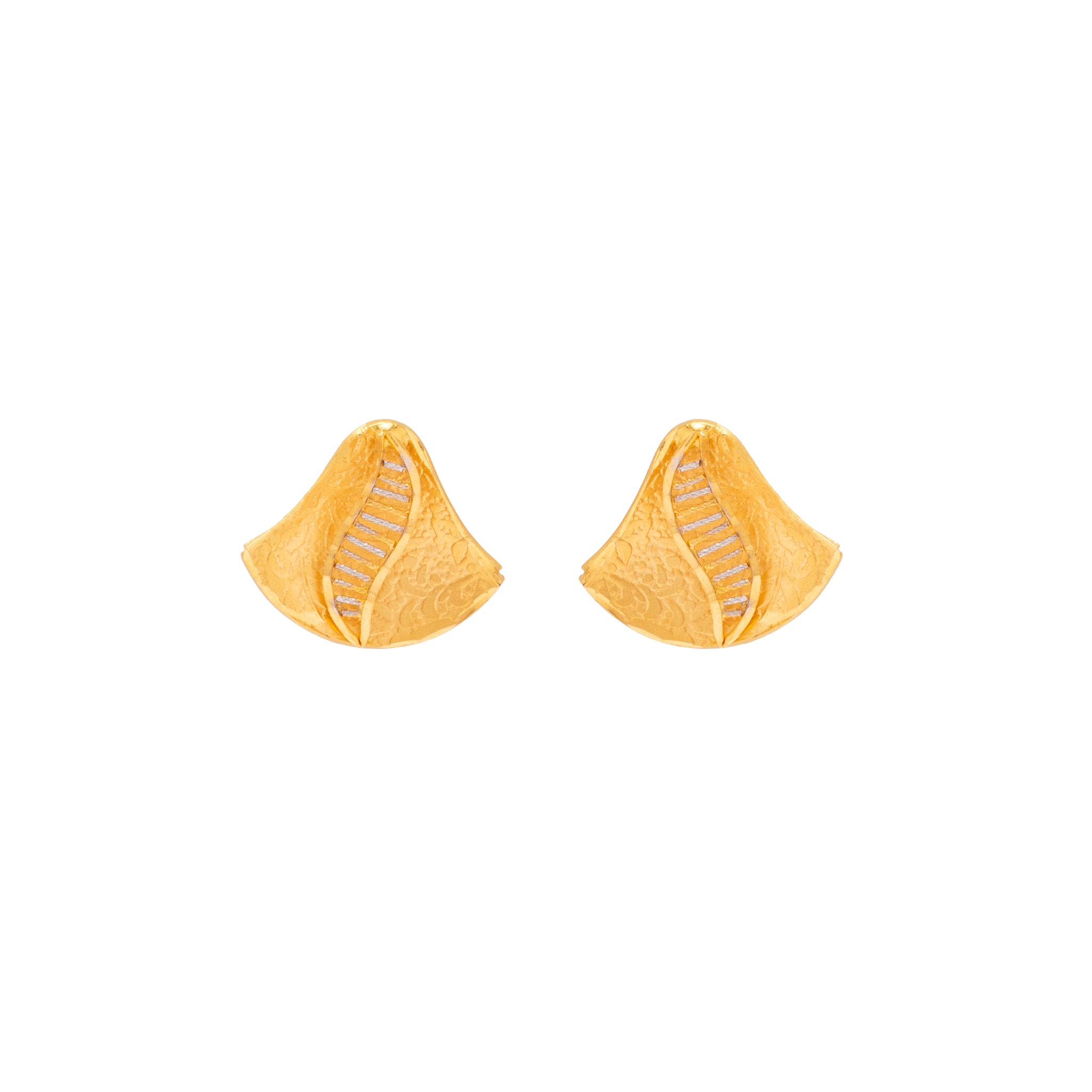 Classy Triangular Gold Pendant Set
