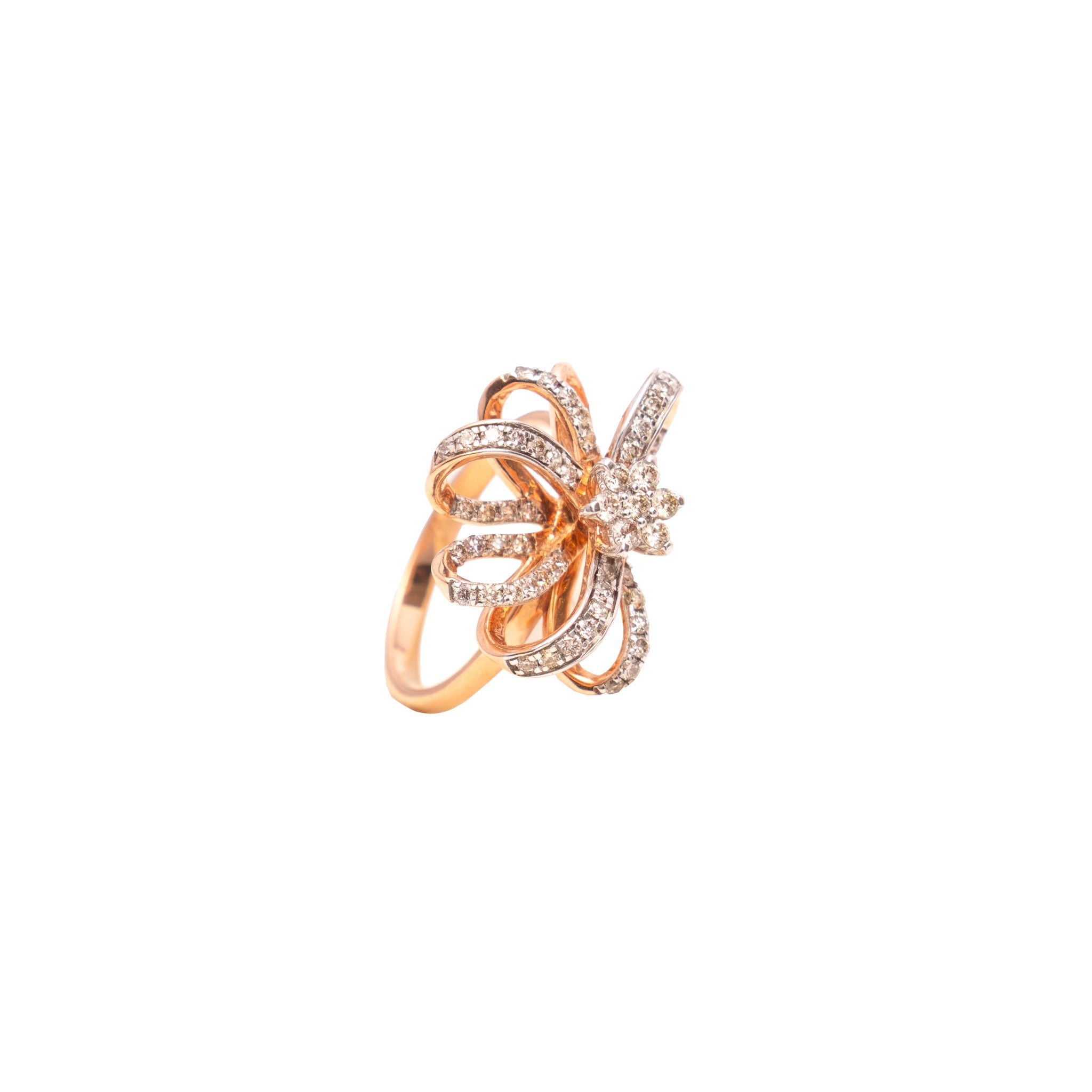 Flowering Vines Diamond Rings