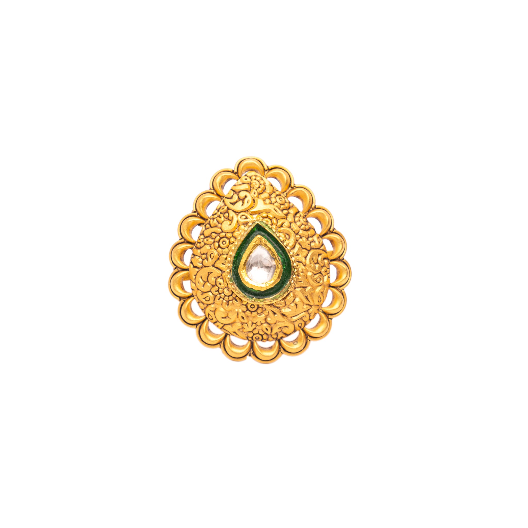 Pear Antique Gold Rings