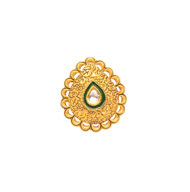 Pear Antique Gold Rings