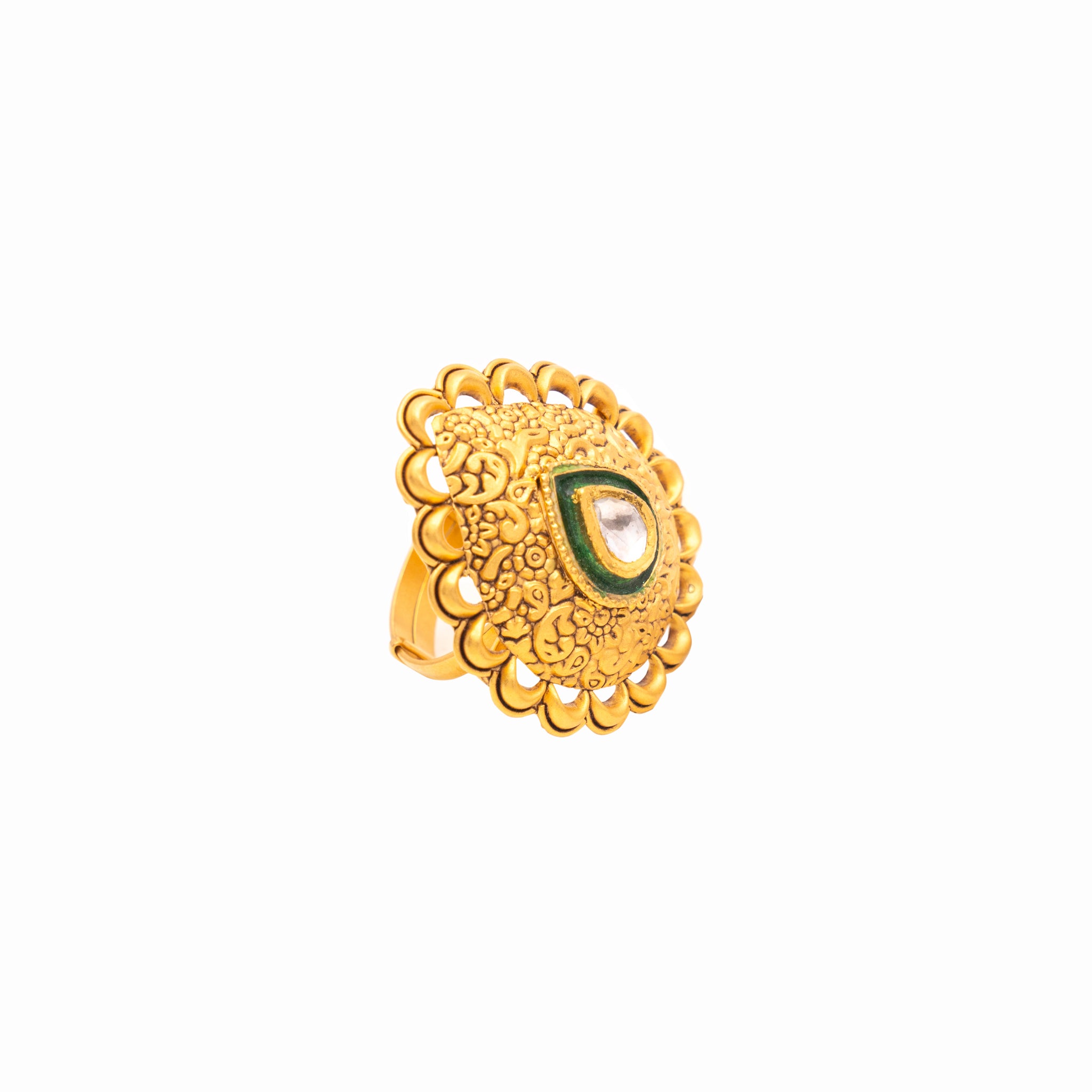 Pear Antique Gold Rings