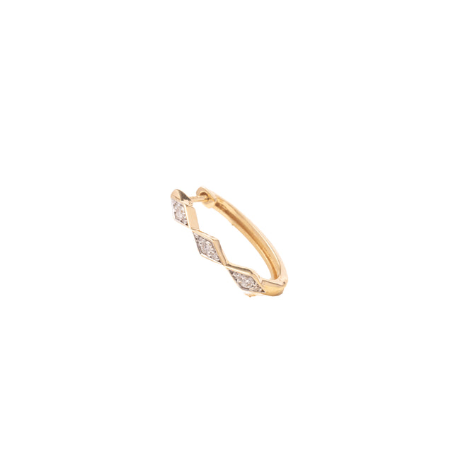 Radiant Pair Diamond Hoop Earrings